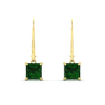 Load image into Gallery viewer, 3-ct-princess-cut-emerald-leverback-dangle-earrings-in-yellow-gold-fdear11236prgemgrangle2-3.00ct-nl-yg.jpg?v=1765510594