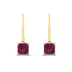Load image into Gallery viewer, 3-ct-princess-cut-pink-sapphire-leverback-dangle-earrings-in-yellow-gold-fdear11236prgsadrpiangle2-3.00ct-nl-yg.jpg?v=1765510595