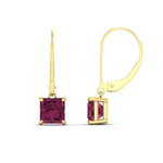 Load image into Gallery viewer, 3-ct-princess-cut-pink-sapphire-leverback-dangle-earrings-in-yellow-gold-fdear11236prgsadrpiangle4-3.00ct-nl-yg.jpg?v=1765510594