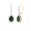 Load image into Gallery viewer, 3-ct.-pear-shaped-emerald-halo-diamond-lever-back-earrings-in-rose-gold-FDEAR-11235PEGEMGRANGLE1-3.00CT-NL-RG.jpg