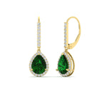 Load image into Gallery viewer, 3-ct.-pear-shaped-emerald-halo-diamond-lever-back-earrings-in-yellow-gold-FDEAR-11235PEGEMGRANGLE1-3.00CT-NL-YG.jpg