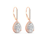 Load image into Gallery viewer, 3-ct.-pear-shaped-halo-diamond-lever-back-earrings-in-rose-gold-FDEAR-11235PEANGLE1-3.00CT-NL-RG.jpg