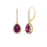 Load image into Gallery viewer, 3-ct.-pear-shaped-pink-sapphire-halo-diamond-lever-back-earrings-in-yellow-gold-FDEAR-11235PEGSADRPIANGLE1-3.00CT-NL-YG.jpg
