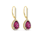Load image into Gallery viewer, 3-ct.-pear-shaped-pink-sapphire-halo-diamond-lever-back-earrings-in-yellow-gold-FDEAR-11235PEGSADRPIANGLE1-3.00CT-NL-YG.jpg