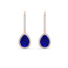 Load image into Gallery viewer, 3-ct.-pear-shaped-sapphire-with-halo-diamond-lever-back-earrings-in-rose-gold-FDEAR-11235PEGSABLANGLE1-3.00CT-NL-RG.jpg