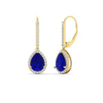 Load image into Gallery viewer, 3-ct.-pear-shaped-sapphire-with-halo-diamond-lever-back-earrings-in-yellow-gold-FDEAR-11235PEGSABLANGLE1-3.00CT-NL-YG.jpg