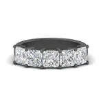 Load image into Gallery viewer, 3-ct.-princess-cut-five-stone-diamond-ring-in-black-gold-FD8008PRB-3.00CT-NL-BG.jpg