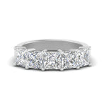 Load image into Gallery viewer, 3-ct.-princess-cut-five-stone-diamond-ring-in-white-gold-FD8008PRB-3.00CT-NL-WG.jpg