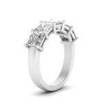Load image into Gallery viewer, 3-ct.-princess-cut-five-stone-diamond-ring-in-white-gold-FD8008PRB-3.00CT-NL-WG.jpg