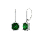 Load image into Gallery viewer, 3-ctw-halo-cushion-emerald-earring-lever-back-in-white-gold-FDEAR-11235CUGEMGR-3.00CT-NL-WG.jpg