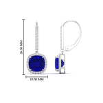 Load image into Gallery viewer, 3-ctw-halo-cushion-sapphire-earring-lever-back-in-white-gold-FDEAR-11235CUGSABL-3.00CT-NL-WG.jpg