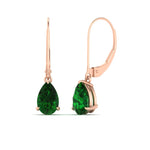 Load image into Gallery viewer, 3-ctw.-emerald-pear-shape-drop-earrings-lever-back-in-rose-gold-FDEAR11236PEGEMGR-3.00CT-NL-RG.jpg