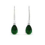 Load image into Gallery viewer, 3-ctw.-emerald-pear-shape-drop-earrings-lever-back-in-white-gold-FDEAR11236PEGEMGR-3.00CT-NL-WG.jpg