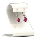 Load image into Gallery viewer, 3-ctw.-pink-sapphire-pear-shape-drop-earrings-lever-back-in-rose-gold-FDEAR11236PEGSADRPI-3.00CT-NL-RG.jpg