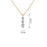 Load image into Gallery viewer, 3-diamond-drop-pendant-necklace-in-14K-FDPD11293-0.30CT-NL-YG