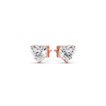 Load image into Gallery viewer, Heart Shaped 3 Prong Basket Stud Earring