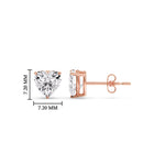 Load image into Gallery viewer, Heart Shaped 3 Prong Basket Stud Earring