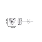 Load image into Gallery viewer, Heart Shaped 3 Prong Basket Stud Earring