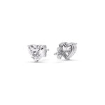 Load image into Gallery viewer, Heart Shaped 3 Prong Basket Stud Earring