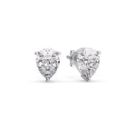 Load image into Gallery viewer, One Carat Diamond Pear Cut 3 Prong Earring