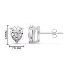 Load image into Gallery viewer, One Carat Diamond Pear Cut 3 Prong Earring
