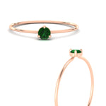 Load image into Gallery viewer, 3-prong-round-emerald-tiny-band-ring-in-rose-gold-fd9389gemgrangle3-nl-rg.jpg?v=1756441995