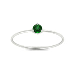 Load image into Gallery viewer, 3-prong-round-emerald-tiny-band-ring-in-white-gold-fd9389gemgrangle5-nl-wg.jpg?v=1756441995