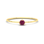 Load image into Gallery viewer, 3-prong-round-pink-sapphire-tiny-band-ring-in-yellow-gold-fd9389gsadrpisleep-nl-yg.jpg?v=1756441995