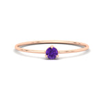 Load image into Gallery viewer, 3-prong-round-purple-topaz-tiny-band-ring-in-rose-gold-fd9389gvitosleep-nl-rg.jpg?v=1756441995