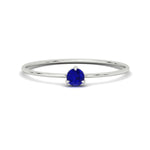 Load image into Gallery viewer, 3-prong-round-sapphire-tiny-band-ring-in-white-gold-fd9389gsablsleep-nl-wg.jpg?v=1756441995