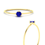 Load image into Gallery viewer, 3-prong-round-sapphire-tiny-band-ring-in-yellow-gold-fd9389gsablangle3-nl-yg.jpg?v=1756443189