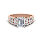 Load image into Gallery viewer, 3-row-emerald-cut-diamond-big-engagement-ring-in-rose-gold-fd11538-nl-rg