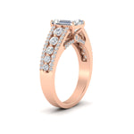 Load image into Gallery viewer, 3-row-emerald-cut-diamond-big-engagement-ring-in-rose-gold-fd11538-nl-rg