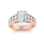 Load image into Gallery viewer, 3-row-emerald-cut-diamond-big-engagement-ring-in-rose-gold-fd11538-nl-rg