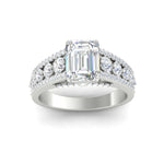 Load image into Gallery viewer, 3-row-emerald-cut-diamond-big-engagement-ring-in-white-gold-fd11538-nl-wg