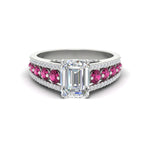 Load image into Gallery viewer, 3-row-emerald-cut-pink-sapphire-big-engagement-ring-in-white-gold-fd11538gsadrpi-nl-wg