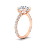 Load image into Gallery viewer, 3-row-pave-round-cut-diamond-engagement-ring-in-rose-gold-fd11517ror-nl-rg