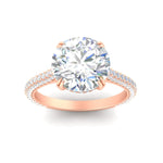 Load image into Gallery viewer, 3-row-pave-round-cut-diamond-engagement-ring-in-rose-gold-fd11517ror-nl-rg
