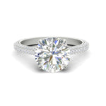 Load image into Gallery viewer, 3-row-pave-round-cut-diamond-engagement-ring-in-white-gold-fd11517ror-nl-wg