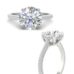 Load image into Gallery viewer, 3-row-pave-round-cut-diamond-engagement-ring-in-white-gold-fd11517ror-nl-wg