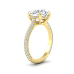 Load image into Gallery viewer, 3-row-pave-round-cut-diamond-engagement-ring-in-yellow-gold-fd11517ror-nl-yg