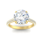 Load image into Gallery viewer, 3-row-pave-round-cut-diamond-engagement-ring-in-yellow-gold-fd11517ror-nl-yg