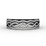 Load image into Gallery viewer, 3-row-twisted-infinity-diamond-wedding-band-in-black-gold-FD11425B-NL-BG