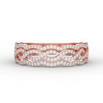 Load image into Gallery viewer, 3-row-twisted-infinity-diamond-wedding-band-in-rose-gold-FD11425B-NL-RG