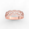 Load image into Gallery viewer, 3-row-twisted-infinity-diamond-wedding-band-in-rose-gold-FD11425B-NL-RG