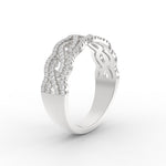 Load image into Gallery viewer, 3-row-twisted-infinity-diamond-wedding-band-in-white-gold-FD11425B-NL-WG