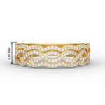 Load image into Gallery viewer, 3-row-twisted-infinity-diamond-wedding-band-in-yellow-gold-FD11425B-NL-YG
