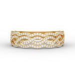 Load image into Gallery viewer, 3-row-twisted-infinity-diamond-wedding-band-in-yellow-gold-FD11425B-NL-YG