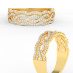 Load image into Gallery viewer, 3-row-twisted-infinity-diamond-wedding-band-in-yellow-gold-FD11425B-NL-YG
