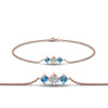 Load image into Gallery viewer, 3-stone-bracelet-for-mothers-with-blue-topaz-in-rose-gold-FDBRC8693GICBLTOMD-NL-RG